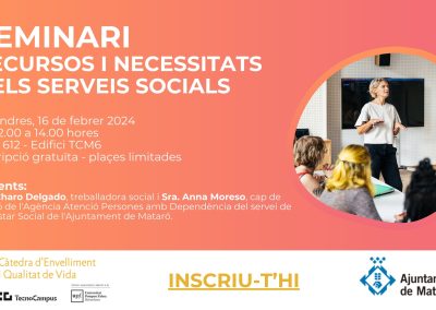 Seminari: Recursos i necessitats dels serveis socials